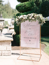 Blush Watercolor Bridal Shower Welcome Sign | Pink Bridal Shower Welcome Poster
