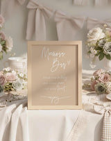 Momosa Bar Sign | Boho Gender Neutral Tan Baby Shower Bar Sign 8x10 BM1
