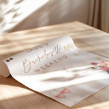 Floral Bachelorette Welcome Sign | Wine Country Bachelorette Weekend Poster