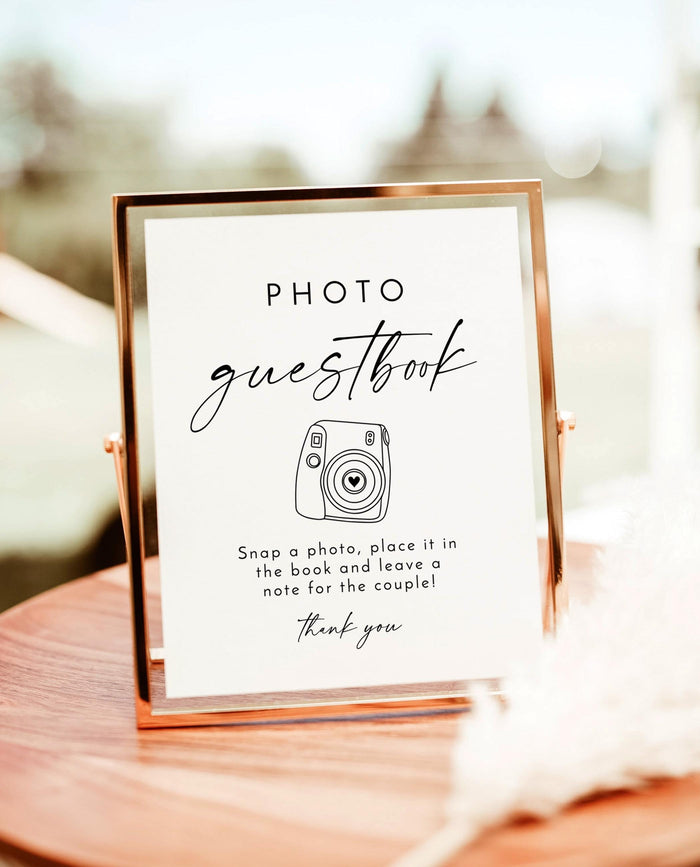 Wedding Photo Guestbook Sign | Modern Minimalist Guest Book