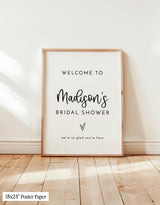 Bridal Shower Welcome Sign | Minimalist Modern Boho