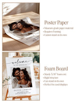 Wedding Welcome Sign | Personalized Photo | Modern Celebration