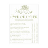 Over or Under Bridal Shower Game | Fresh Off the Market