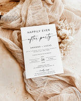 Happily Ever After Party Reception Invitation with Envelopes | Elopement
