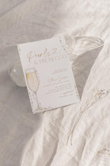 Pearls and Prosecco Bridal Shower Invitation | Pearls and Prosecco