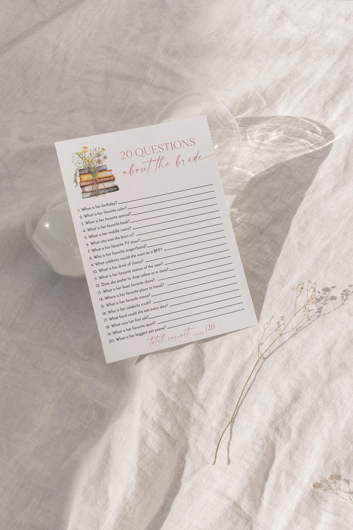 Bridal Trivia Game | Wildflower Books How Well