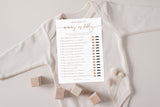 Mommy or Daddy Game | Black and Tan Gender Neutral Baby Shower Game Card 5x7 BM1