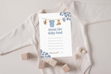 Guess the Baby Food Baby Shower Game | Blue Cowboy Western