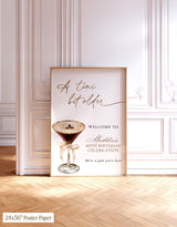 A Tini Bit Older Birthday Party Welcome Sign | Espresso Martini Celebration