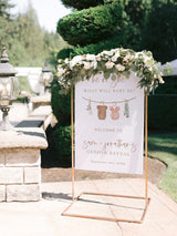 Boho Gender Reveal Welcome Sign | He or She Party Poster