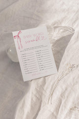 Baby Word Scramble Game Baby Shower Game | Pink Bow