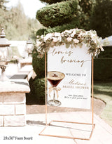 Love is Brewing Bridal Shower Welcome Sign | Espresso Martini Theme