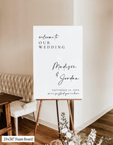 Welcome To Our Wedding Welcome Sign | Minimalist Modern Theme