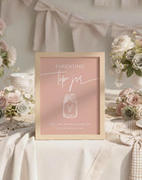 Tip Jar Sign | Boho Blush Pink Baby Shower Sign 8x10 BM1