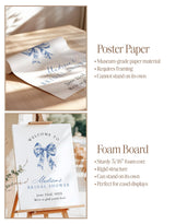 Something Blue Before I Do Bridal Shower Welcome Sign | Bow
