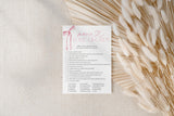 Movie Love Quotes Game Bridal Shower Game | Pink Bow