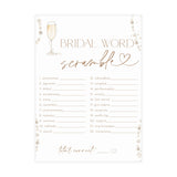 Bridal Word Scramble Bridal Shower Game | Pearls and Prosecco