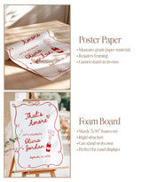 That's Amore Wedding Welcome Sign | Modern Italian Wavy Frame