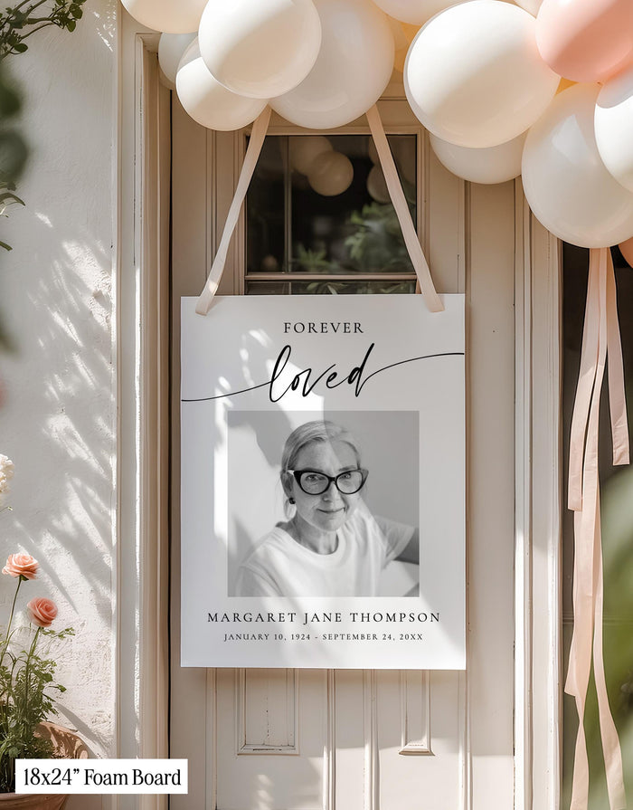 Funeral Memorial Sign | Celebration Of Life Loving Memory