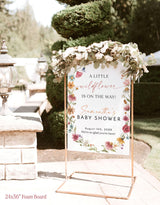 Little Wildflower On The Way Baby Shower Welcome Sign