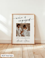 Engagement Party Welcome Sign | Minimalist We're Engaged Modern