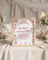 How Big is Mommy's Belly Game Sign Baby Shower Sign | Pizza Baby Shower | Special Delivery
