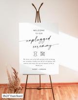 Unplugged Ceremony Wedding Sign | Modern Minimalist Elegant