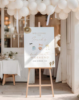 Bachelorette Weekend Welcome Sign | Pool Party Beach Bachelorette Poster