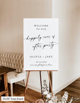 Happily Ever After Wedding Welcome Sign | Modern Minimalist Theme