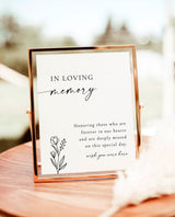 In Loving Memory Wedding Sign | Forever In Our Hearts Memorial Sign | Modern Theme