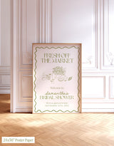Fresh Off the Market Bridal Shower Welcome Poster | Farmer's Market Party