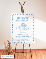 Fresh Off the Market Bridal Shower Welcome Sign | Farmer's Market Theme Party