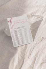 What Did the Groom Say Game Bridal Shower Game | Pink Bow