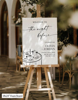 The Night Before Welcome Sign | Rehearsal Dinner Wedding