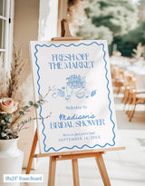 Fresh Off the Market Bridal Shower Welcome Sign | Farmer's Market Theme Party