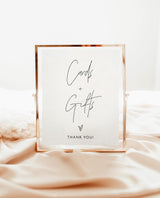 Cards and Gifts Sign | Modern Minimalist Wedding Baby