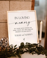 In Loving Memory Sign | Forever Our Hearts Wedding