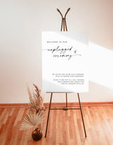 Unplugged Ceremony Wedding Sign | Modern Minimalist Elegant