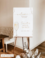 Pearls and Prosecco Welcome Sign | Champagne Bridal Shower Bubbly