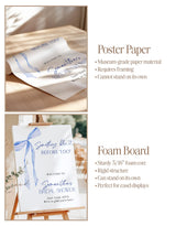 Something Blue Before I Do Bridal Shower Welcome Sign | She's Tying The Knot Bow