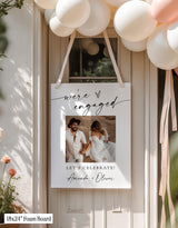 Engagement Party Welcome Sign | Minimalist We're Engaged Modern