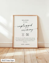 Unplugged Ceremony Wedding Sign | Modern Minimalist Elegant