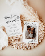 Nothing Fancy Just Love Elopement Announcement with Envelopes | Happily Ever After Party Invite 5x7