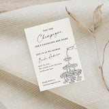 Pop the Champagne Bridal Shower Invitation | Tower Disco Invite Envelopes