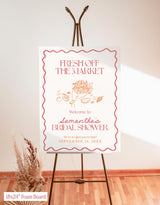 Fresh Off the Market Bridal Shower Welcome Sign | Farmer's Market Party