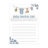 Baby Bucket List Baby Shower Game | Blue Cowboy Western
