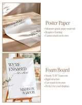 We're Engaged Welcome Sign | Modern Minimalist Theme
