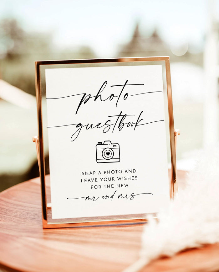 Photo Guestbook Sign | Modern Minimalist Wedding Guest