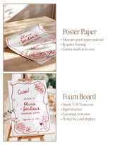 Pizza and Wine Rehearsal Dinner Welcome Sign | Modern Italian Wedding Handwritten