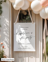 Happily Ever After Wedding Welcome Sign | Modern Minimalist Theme